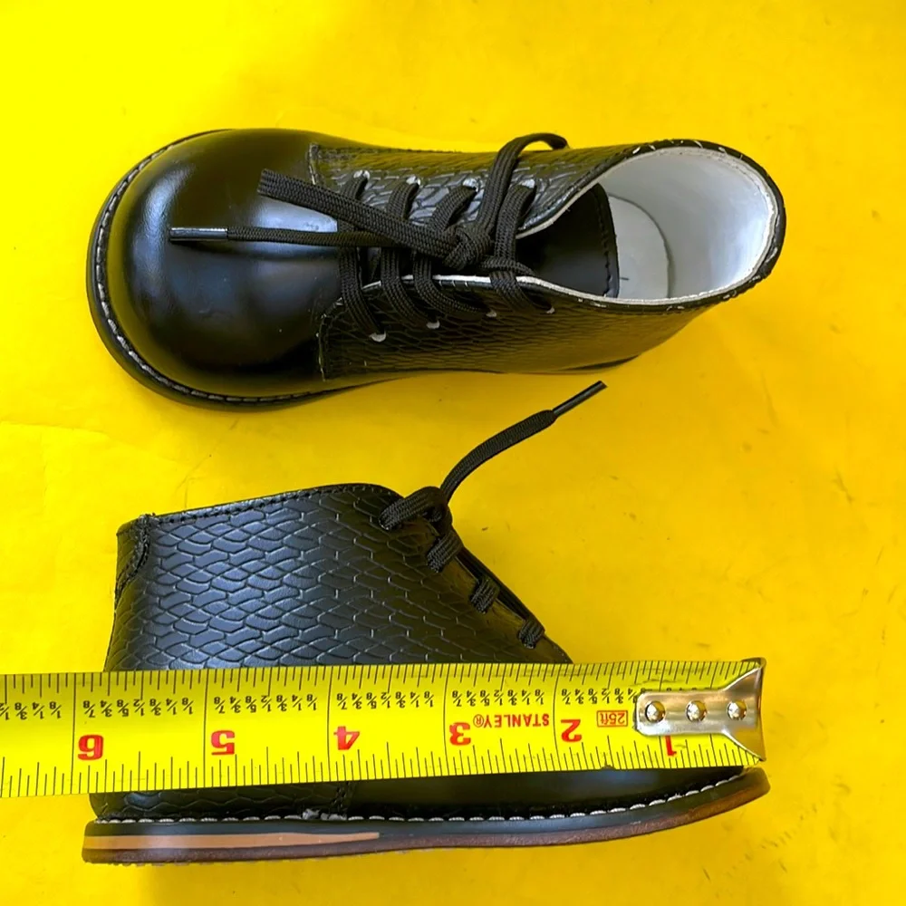 Black Josmo Walker all leather lace up booties